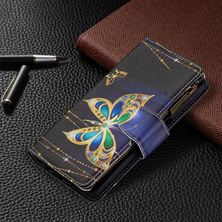 For OPPO A74 5G/A93 5G/A54 5G Colored Drawing Pattern Zipper Horizontal Flip Leather Case with Holder & Card Slots & Wallet(Big Butterfly) by buy2fix