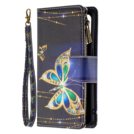For OPPO Reno5 5G Colored Drawing Pattern Zipper Horizontal Flip Leather Case with Holder & Card Slots & Wallet(Big Butterfly) - OPPO Cases by buy2fix | Online Shopping UK | buy2fix
