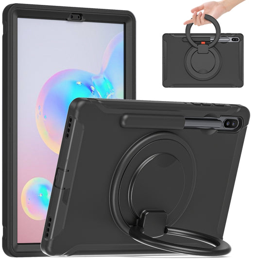 For Samsung Galaxy Tab S6 T860 Shockproof TPU + PC Protective Case with 360 Degree Rotation Foldable Handle Grip Holder & Pen Slot(Black) - Tab S6 10.5 T860 / T865 by buy2fix | Online Shopping UK | buy2fix