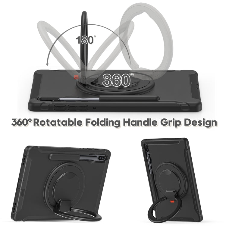 For Samsung Galaxy Tab S6 T860 Shockproof TPU + PC Protective Case with 360 Degree Rotation Foldable Handle Grip Holder & Pen Slot(Black) - Tab S6 10.5 T860 / T865 by buy2fix | Online Shopping UK | buy2fix