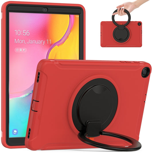 For Samsung Galaxy Tab A 10.1 T515/T510 2019 Shockproof TPU + PC Protective Case with 360 Degree Rotation Foldable Handle Grip Holder & Pen Slot(Red) - Tab A 10.1 (2019) T510 / T515 by buy2fix | Online Shopping UK | buy2fix