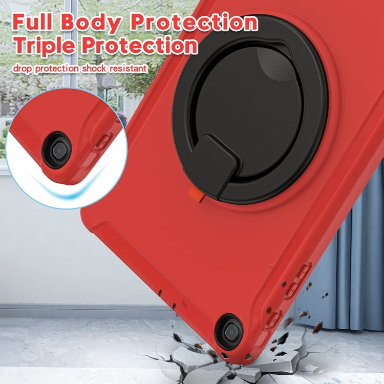 For Samsung Galaxy Tab A 10.1 T515/T510 2019 Shockproof TPU + PC Protective Case with 360 Degree Rotation Foldable Handle Grip Holder & Pen Slot(Red) - Tab A 10.1 (2019) T510 / T515 by buy2fix | Online Shopping UK | buy2fix