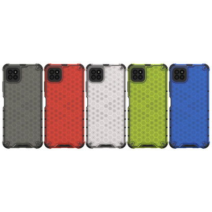 For Samsung Galaxy A22 5G Shockproof Honeycomb PC + TPU Protective Case(Red) by buy2fix