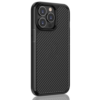 For iPhone 13 mini Pioneer Carbon Fiber Texture Shockproof TPU + PC Case (Black) by buy2fix