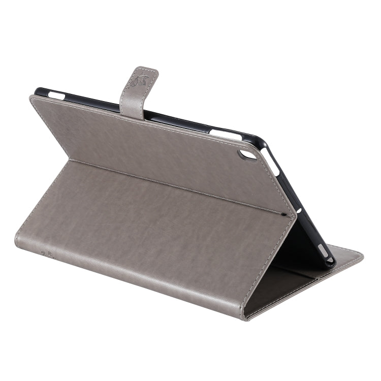 For iPad 10.2 / Pro 10.5 / Air 2019 Pressed Printing Cat and Tree Pattern Horizontal Flip Leather Case with Holder & Card Slots & Wallet(Grey) - iPad Air (2019) Cases by buy2fix | Online Shopping UK | buy2fix