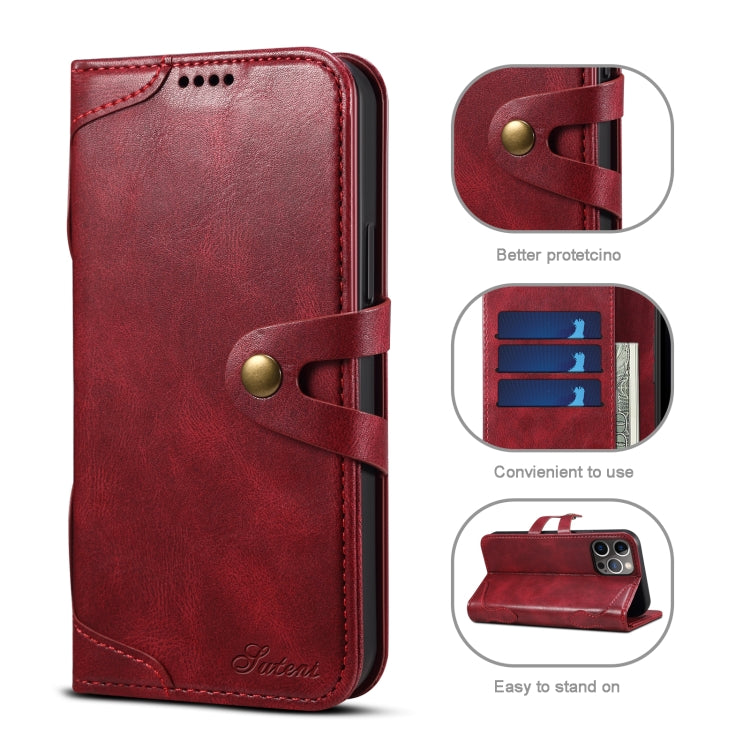 For iPhone 13 mini Calf Texture Buckle Horizontal Flip Leather Case with Holder & Card Slots & Wallet (Red) by buy2fix