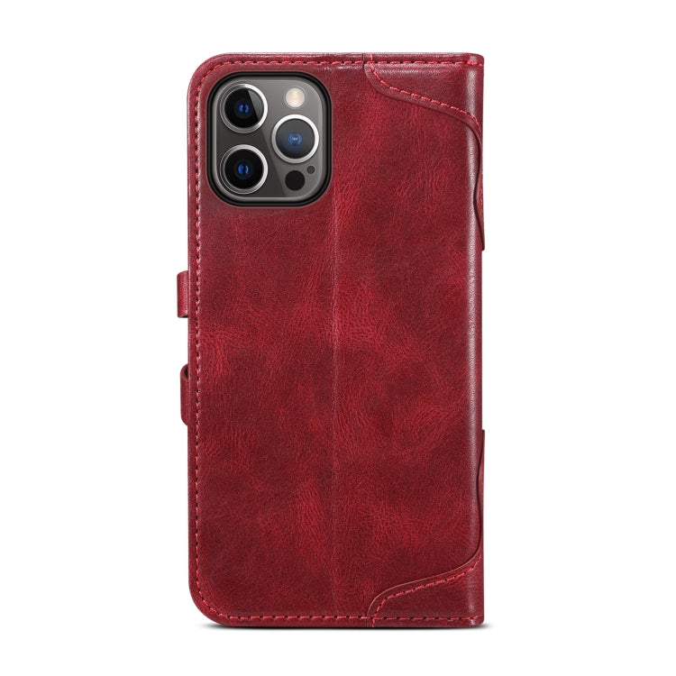 For iPhone 13 mini Calf Texture Buckle Horizontal Flip Leather Case with Holder & Card Slots & Wallet (Red) by buy2fix