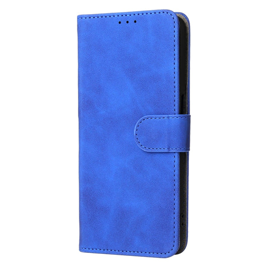 For OPPO A16 Solid Color Skin Feel Magnetic Buckle Horizontal Flip Calf Texture PU Leather Case with Holder & Card Slots & Wallet(Blue) by buy2fix