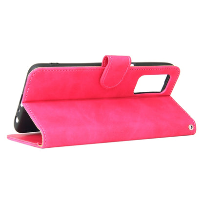 For OPPO A16 Solid Color Skin Feel Magnetic Buckle Horizontal Flip Calf Texture PU Leather Case with Holder & Card Slots & Wallet(Rose Gold) by buy2fix