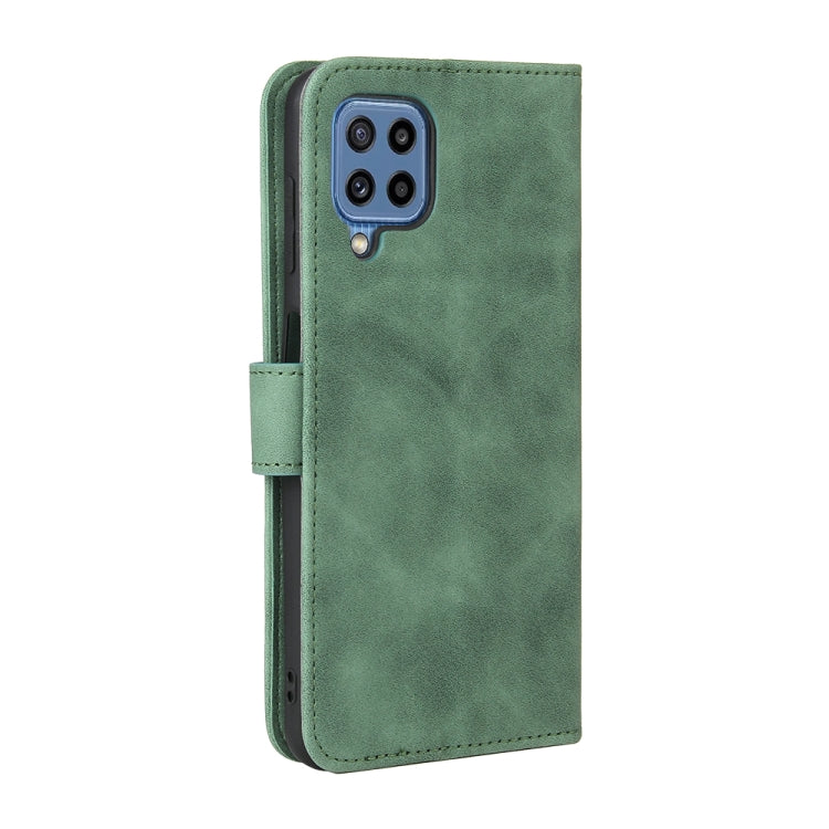 For Samsung Galaxy M32 (Global) Solid Color Skin Feel Magnetic Buckle Horizontal Flip Calf Texture PU Leather Case with Holder & Card Slots & Wallet(Green) by buy2fix