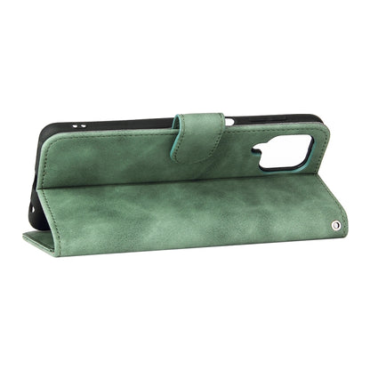 For Samsung Galaxy M32 (Global) Solid Color Skin Feel Magnetic Buckle Horizontal Flip Calf Texture PU Leather Case with Holder & Card Slots & Wallet(Green) by buy2fix