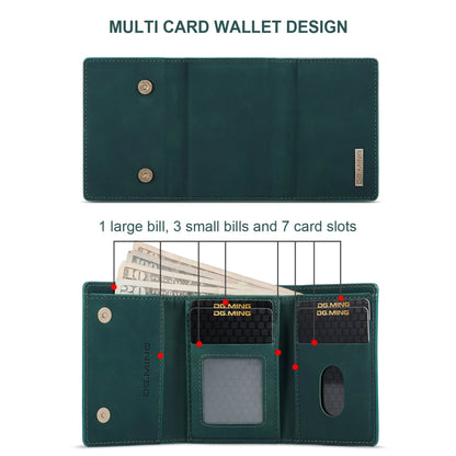 DG.MING M1 Series 3-Fold Multi Card Wallet  Back Cover Shockproof Case with Holder Function For iPhone XS(Green) -  by DG.MING | Online Shopping UK | buy2fix