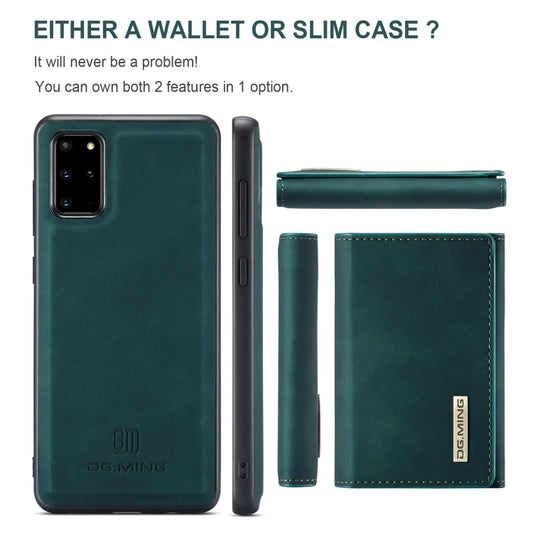For Samsung Galaxy S20+ DG.MING M1 Series 3-Fold Multi Card Wallet  Back Cover Shockproof Case with Holder Function(Green) - Galaxy Phone Cases by DG.MING | Online Shopping UK | buy2fix