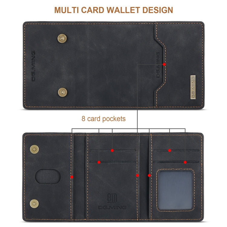 DG.MING M2 Series 3-Fold Multi Card Bag Back Cover Shockproof Case with Wallet & Holder Function For iPhone X(Black) -  by DG.MING | Online Shopping UK | buy2fix