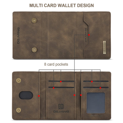 DG.MING M2 Series 3-Fold Multi Card Bag Back Cover Shockproof Case with Wallet & Holder Function For iPhone X(Coffee) -  by DG.MING | Online Shopping UK | buy2fix