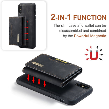 DG.MING M2 Series 3-Fold Multi Card Bag Back Cover Shockproof Case with Wallet & Holder Function For iPhone XS(Black) -  by DG.MING | Online Shopping UK | buy2fix