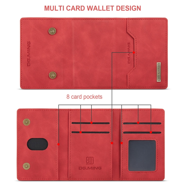 DG.MING M2 Series 3-Fold Multi Card Bag Back Cover Shockproof Case with Wallet & Holder Function For iPhone XS Max(Red) -  by DG.MING | Online Shopping UK | buy2fix