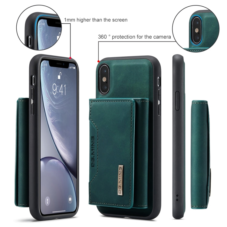 DG.MING M2 Series 3-Fold Multi Card Bag Back Cover Shockproof Case with Wallet & Holder Function For iPhone XS Max(Green) -  by DG.MING | Online Shopping UK | buy2fix