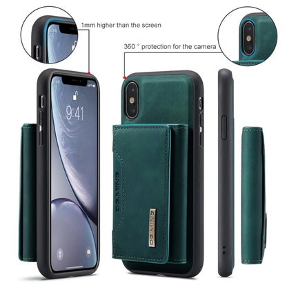 DG.MING M2 Series 3-Fold Multi Card Bag Back Cover Shockproof Case with Wallet & Holder Function For iPhone XS Max(Green) -  by DG.MING | Online Shopping UK | buy2fix