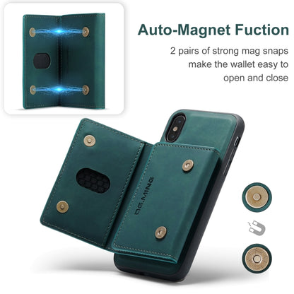 DG.MING M2 Series 3-Fold Multi Card Bag Back Cover Shockproof Case with Wallet & Holder Function For iPhone XS Max(Green) -  by DG.MING | Online Shopping UK | buy2fix