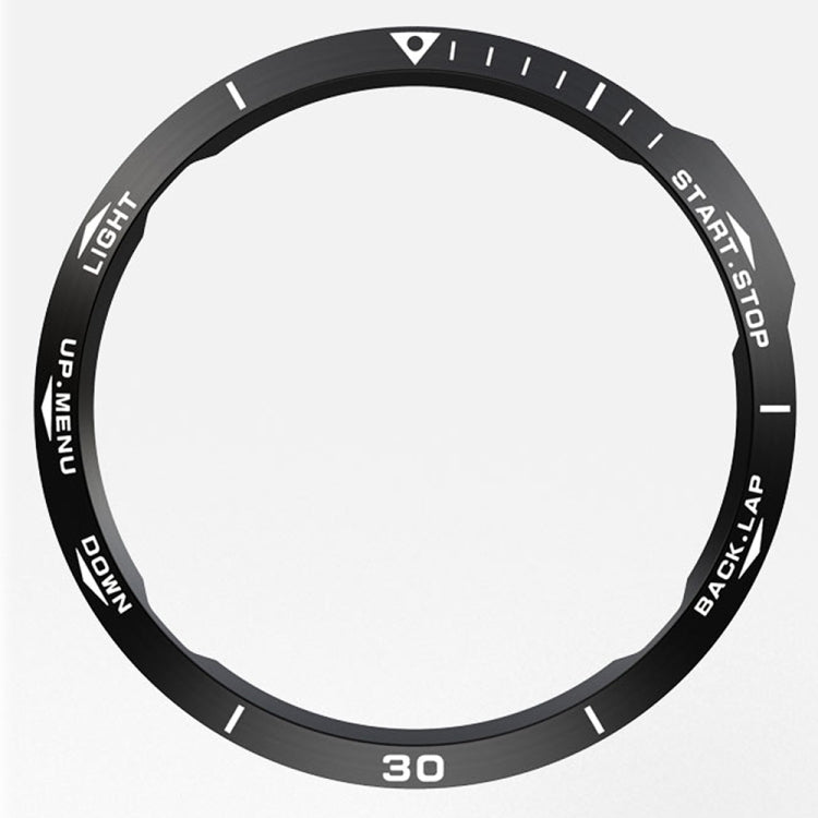 For Garmin Fenix 6X/6X Pro/6X Sapphire Smart Watch Steel Bezel Ring, B Version(Black Ring White Letter) by buy2fix