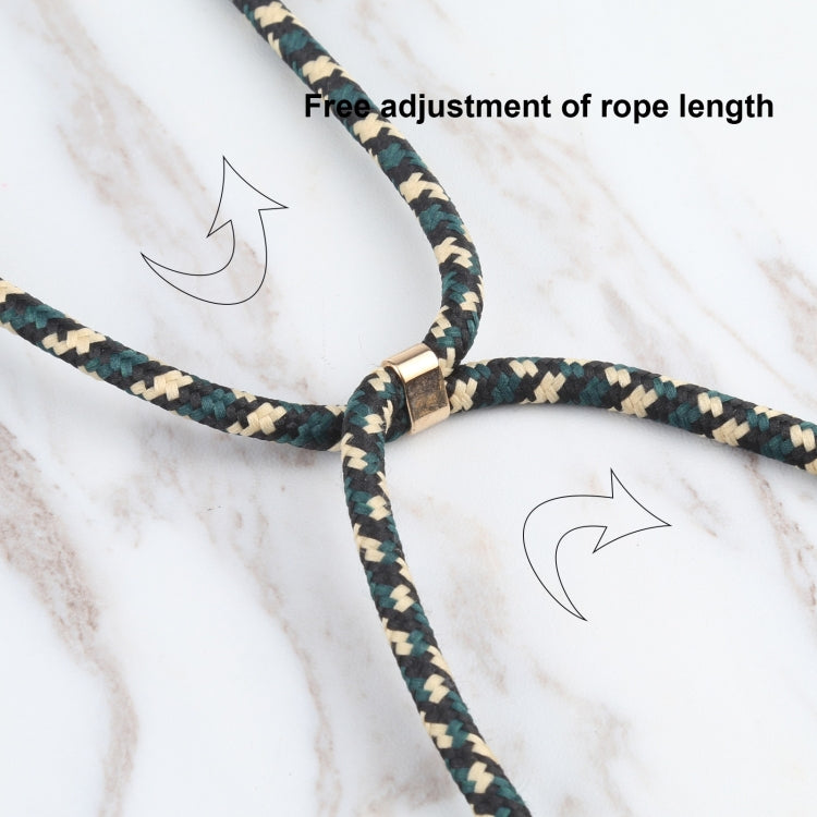 For iPhone 13 mini Wheat Straw Material + TPU Shockproof Case with Neck Lanyard (Dark Green) by buy2fix