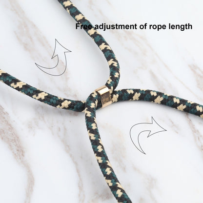 For iPhone 13 mini Wheat Straw Material + TPU Shockproof Case with Neck Lanyard (Dark Green) by buy2fix