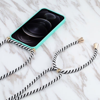 For iPhone 13 mini Wheat Straw Material + TPU Shockproof Case with Neck Lanyard (Green) by buy2fix