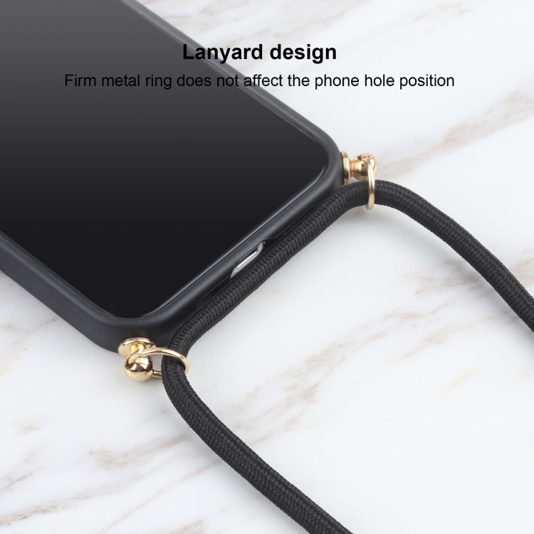 For iPhone 13 mini Wheat Straw Material + TPU Shockproof Case with Neck Lanyard (Black) by buy2fix
