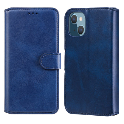 For iPhone 13 mini Classic Calf Texture PU + TPU Horizontal Flip Leather Case with Holder & Card Slots & Wallet (Blue) by buy2fix