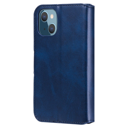 For iPhone 13 mini Classic Calf Texture PU + TPU Horizontal Flip Leather Case with Holder & Card Slots & Wallet (Blue) by buy2fix