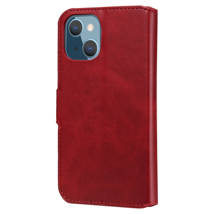 For iPhone 13 mini Classic Calf Texture PU + TPU Horizontal Flip Leather Case with Holder & Card Slots & Wallet (Red) by buy2fix