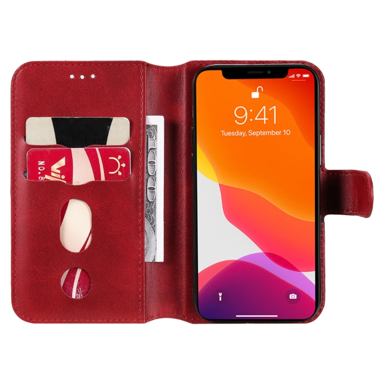 For iPhone 13 mini Classic Calf Texture PU + TPU Horizontal Flip Leather Case with Holder & Card Slots & Wallet (Red) by buy2fix