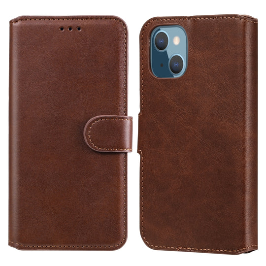 For iPhone 13 mini Classic Calf Texture PU + TPU Horizontal Flip Leather Case with Holder & Card Slots & Wallet (Brown)