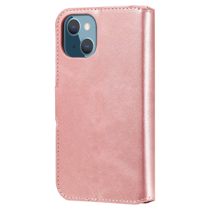For iPhone 13 mini Classic Calf Texture PU + TPU Horizontal Flip Leather Case with Holder & Card Slots & Wallet (Rose Gold) by buy2fix