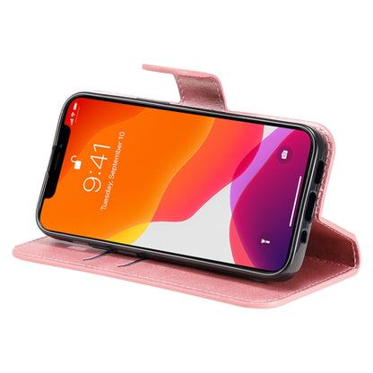 For iPhone 13 mini Classic Calf Texture PU + TPU Horizontal Flip Leather Case with Holder & Card Slots & Wallet (Rose Gold) by buy2fix