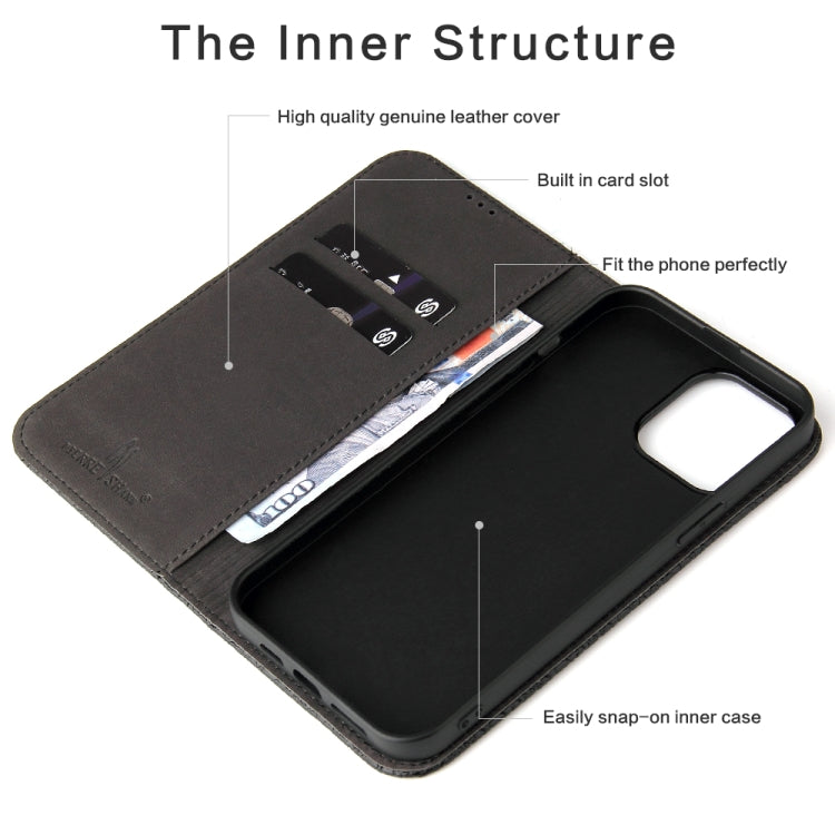 For iPhone 13 Pro Max Fierre Shann Crocodile Texture Magnetic Horizontal Flip Genuine Leather Case with Holder & Card Slot (Black) - iPhone 13 Pro Max Cases by FIERRE SHANN | Online Shopping UK | buy2fix