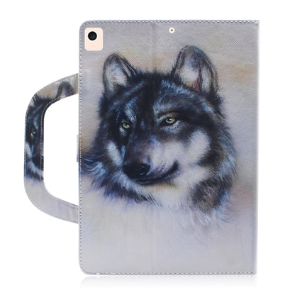 For iPad 10.2 / 10.5 / Air 2019 3D Colored Drawing Horizontal Flip Leather Case with Holder & Card Slot & Wallet & Handle(White Wolf) - iPad Air (2019) Cases by buy2fix | Online Shopping UK | buy2fix