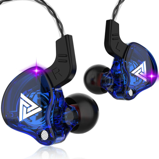 QKZ AK6 3.5mm In-Ear Wired Subwoofer Sports Earphone, Cable Length: About 1.2m(Blue)