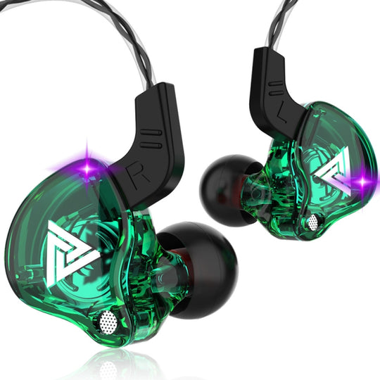 QKZ AK6 3.5mm In-Ear Wired Subwoofer Sports Earphone, Cable Length: About 1.2m(Green)