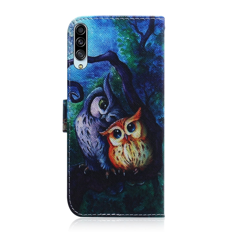 For Galaxy A90 5G Coloured Drawing Pattern Horizontal Flip PU Leather Case with Holder & Card Slots & Wallet(Oil Painting Owl) by buy2fix