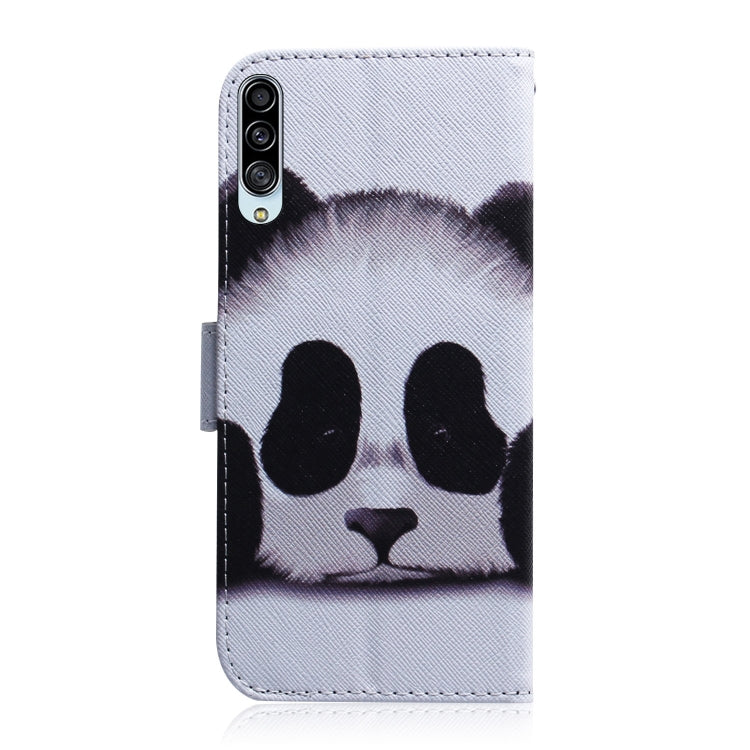 For Galaxy A90 5G Coloured Drawing Pattern Horizontal Flip PU Leather Case with Holder & Card Slots & Wallet(Panda) by buy2fix