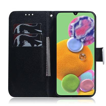 For Galaxy A90 5G Coloured Drawing Pattern Horizontal Flip PU Leather Case with Holder & Card Slots & Wallet(Panda) by buy2fix