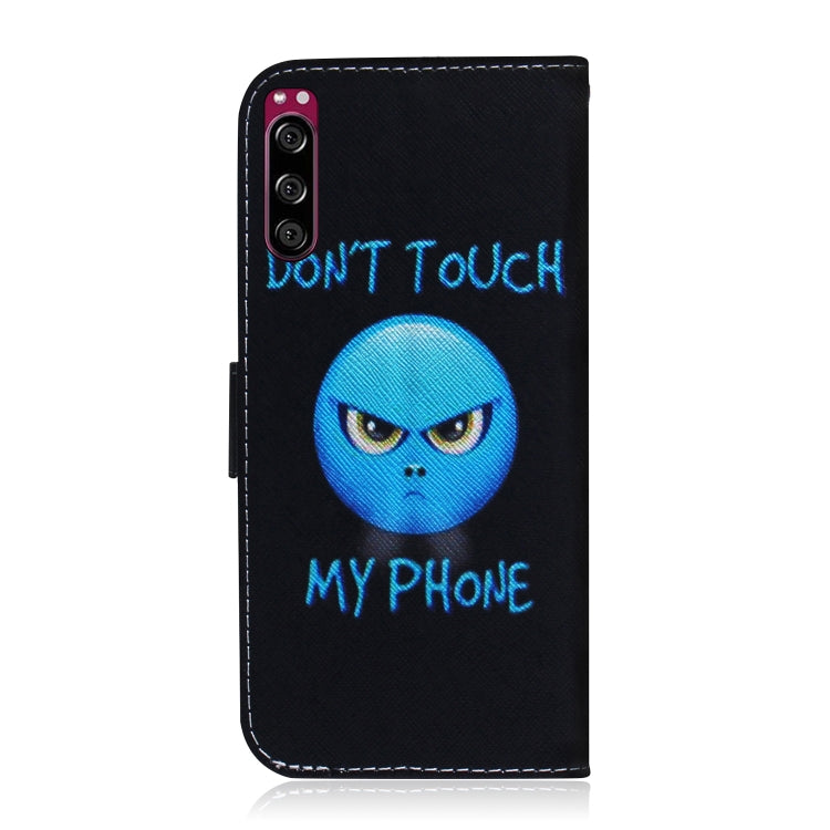 For Sony Xperia 5 Coloured Drawing Pattern Horizontal Flip PU Leather Case with Holder & Card Slots & Wallet(Anger) by buy2fix