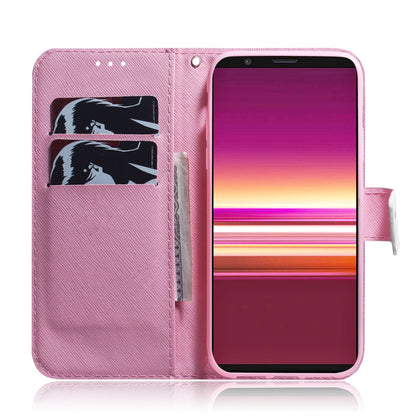 For Sony Xperia 5 Coloured Drawing Pattern Horizontal Flip PU Leather Case with Holder & Card Slots & Wallet(Magnolia) by buy2fix