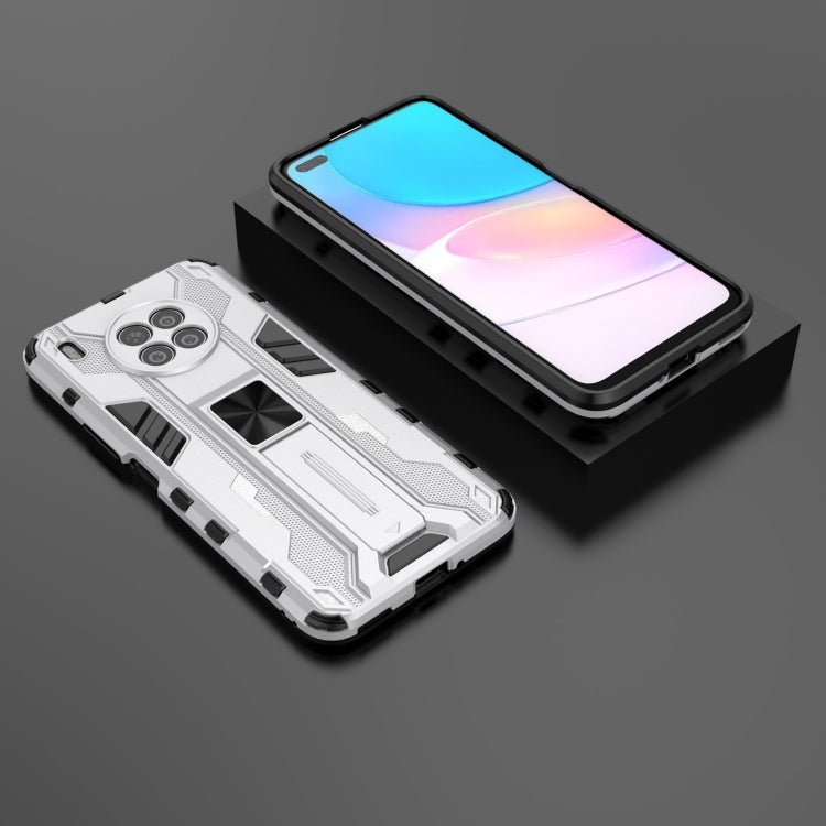 For Huawei nova 8i Supersonic PC + TPU Shock-proof Protective Case with Holder(Silver) - Huawei Cases by buy2fix | Online Shopping UK | buy2fix