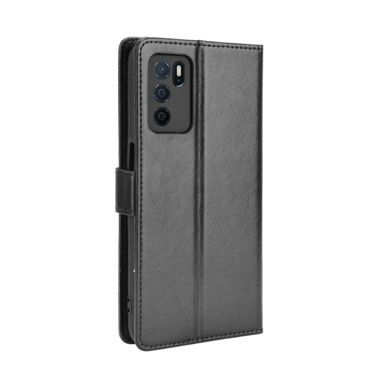 For OPPO A16 Crazy Horse Texture Horizontal Flip Leather Case with Holder & Card Slots & Lanyard(Black) by buy2fix