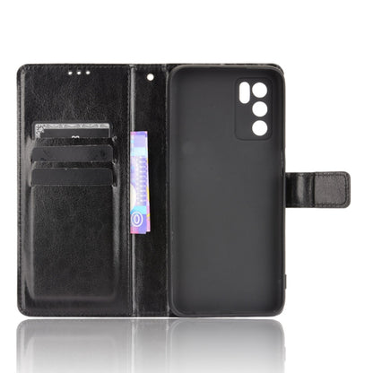 For OPPO A16 Crazy Horse Texture Horizontal Flip Leather Case with Holder & Card Slots & Lanyard(Black) by buy2fix