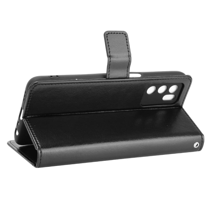 For OPPO A16 Crazy Horse Texture Horizontal Flip Leather Case with Holder & Card Slots & Lanyard(Black) by buy2fix