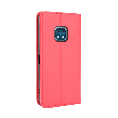 For Nokia XR20 Magnetic Buckle Retro Crazy Horse Texture Horizontal Flip Leather Case with Holder & Card Slots & Photo Frame(Red) by buy2fix